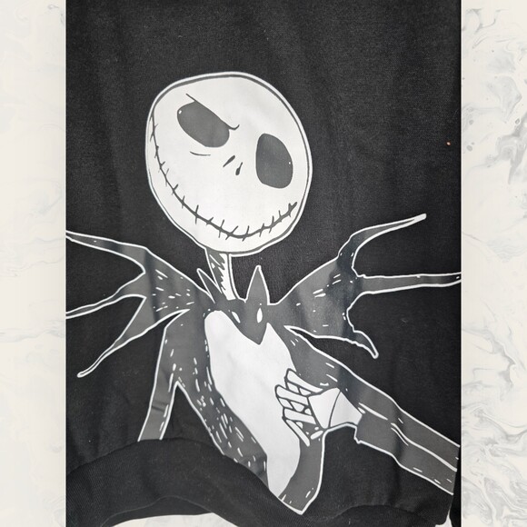 Disney Jack & Sally Nightmare Before Christmas Sweatshirt Black Large - Picture 4 of 6